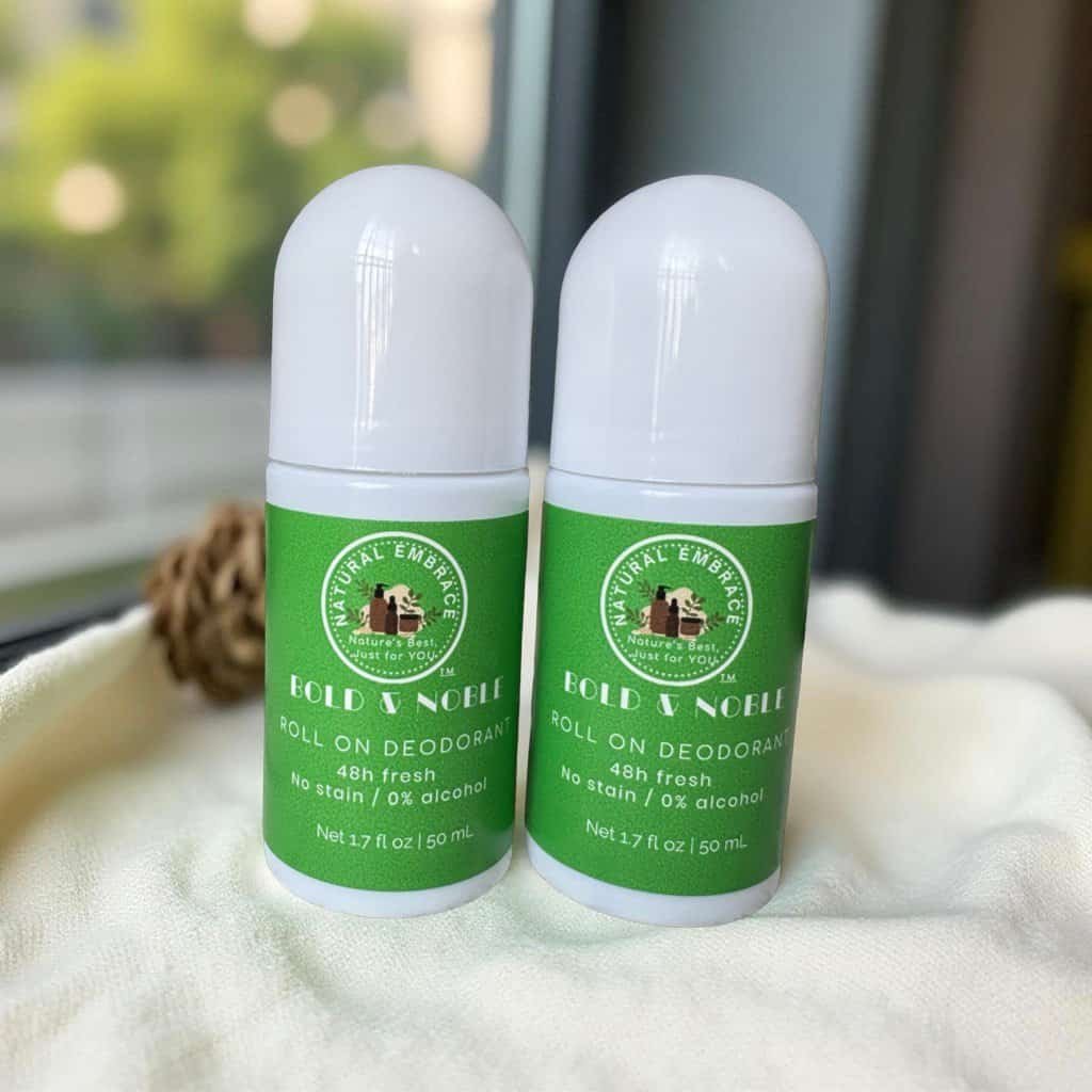 Natural Embrace organic deodorant roll on deodorant for men